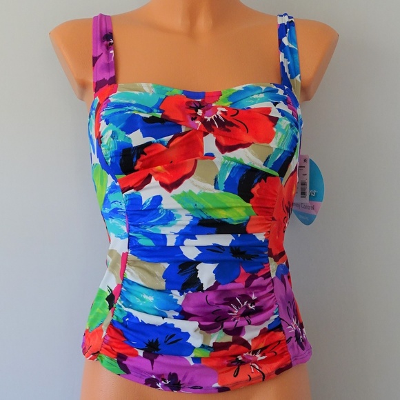 Swim Solutions Other - Swim Solutions Glam Tankini Top NWT